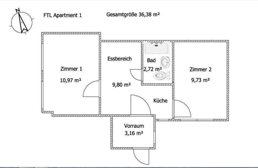 Monteur - Budget Apartments Freital Rom bilde
